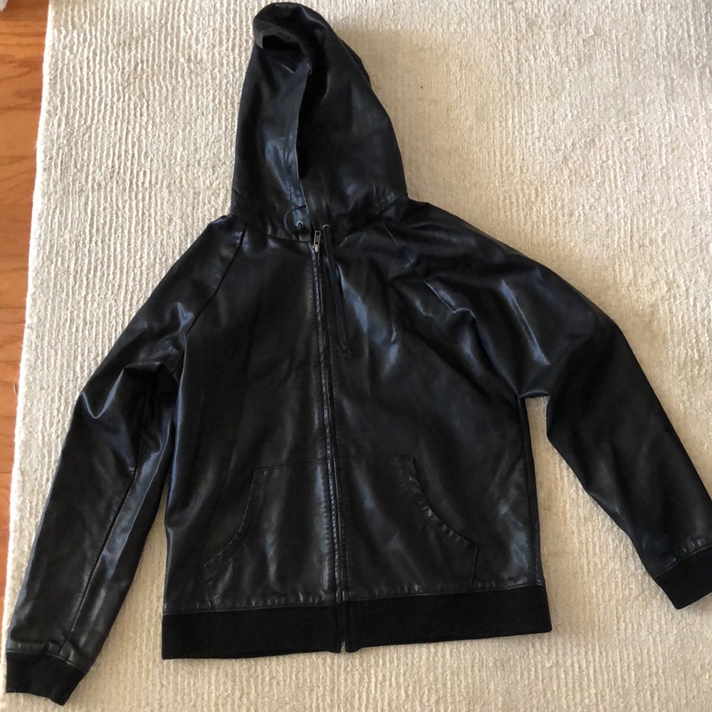 Mother Denim Faux Leather Bomber